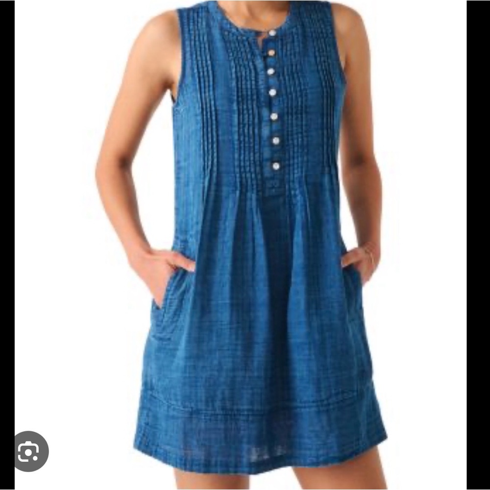 Faherty Isha Linen Mini Dress